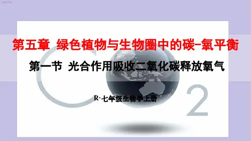 人教版生物七年级上册第三单元 第五章第一节 光合作用吸收二氧化碳释放氧气