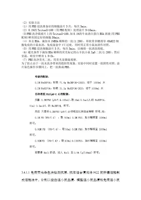 免疫荧光方法