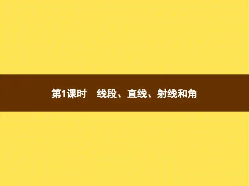 人教版小学数学四年级上册精品教学课件 3 角的度量 第1课时线段、直线、射线和角