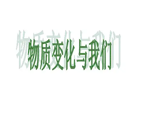 教科版科学六年级下册《物质变化与我们》