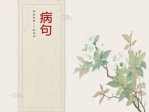 六年级语文病句的类型和修改