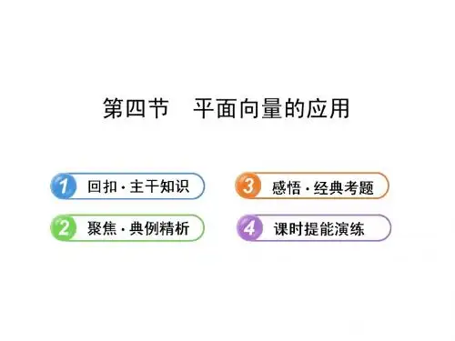 【全程复习方略】2013版高中数学 (主干知识+典例精析)4.4平面向量的应用课件 理 新人教B版