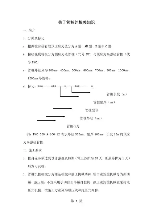 关于管桩的相关知识16页