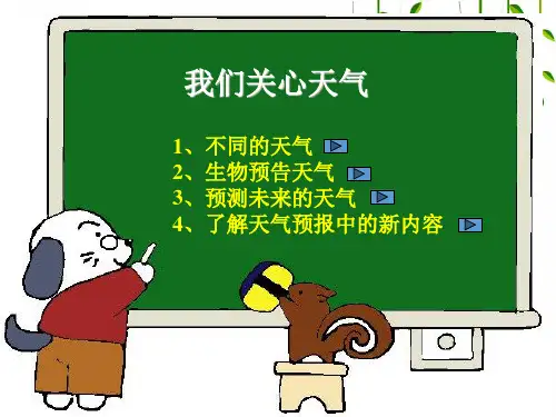 教科版科学四年级上册《我们关心天气》教学课件1课件