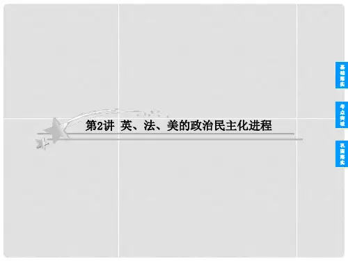 高考历史总复习 12 英、法、美的政治民主化进程课件 新人教版选修2