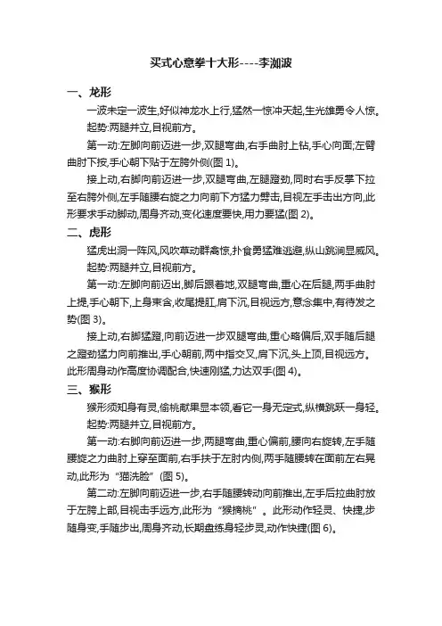 买式心意拳十大形----李洳波