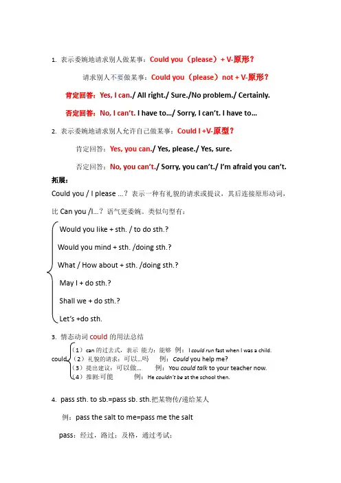 人教部编版八年级下册英语Unit 3 Section A grammar 笔记汇总