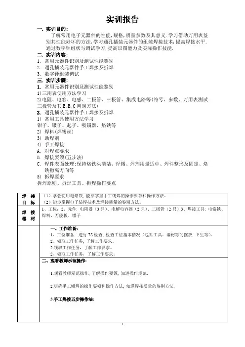 《六位数数字电子钟》实训报告书
