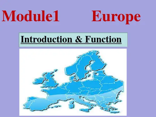 Module1《Europe》课件(外研版必修3)
