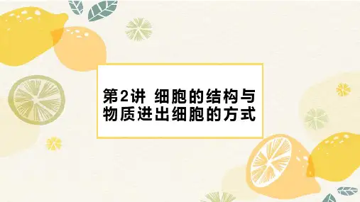 2023届高三二轮复习生物：第2讲 细胞的结构与物质进出细胞的方式概念图课件
