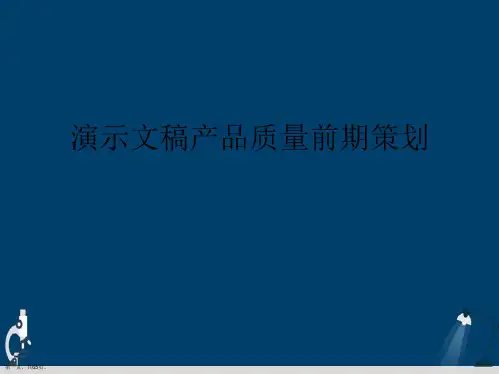 演示文稿产品质量前期策划
