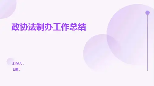 政协法制办工作总结