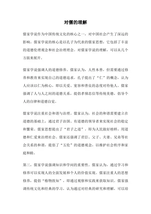 对儒的理解