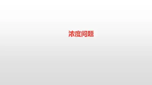 六年级下册数学小升初浓度问题全国通用