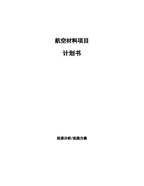 航空材料项目计划书