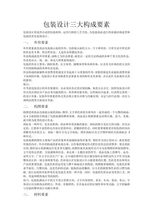 包装设计三大构成要素