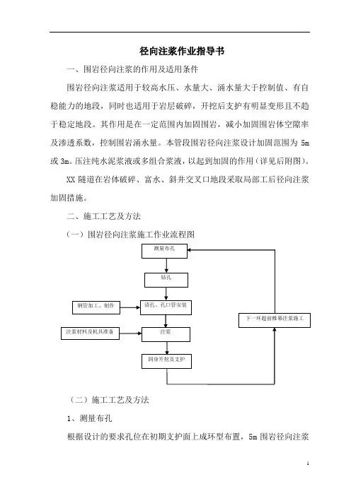 径向注浆施工作业指导书