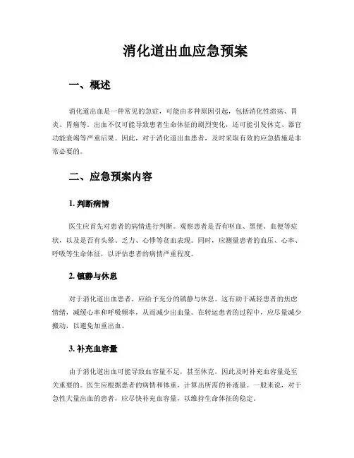 消化道出血应急预案