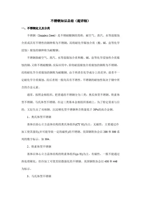 不锈钢知识总结(超详细)