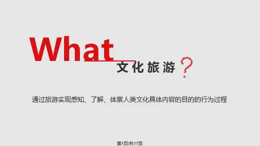 文化旅游及案例分析PPT课件