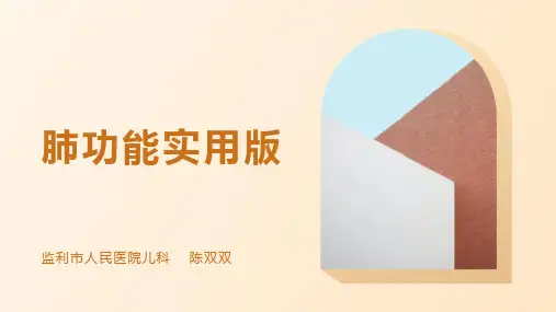 肺功能讲课版