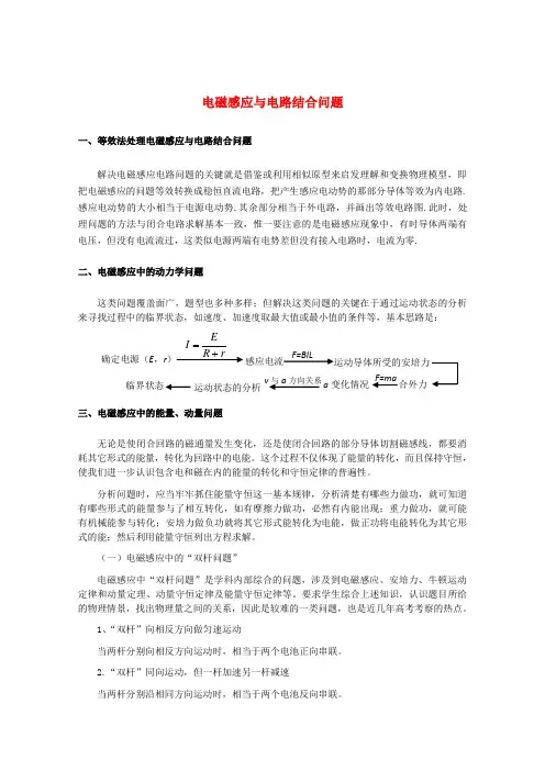 高考物理知识点释义 电磁感应与电路结合问题