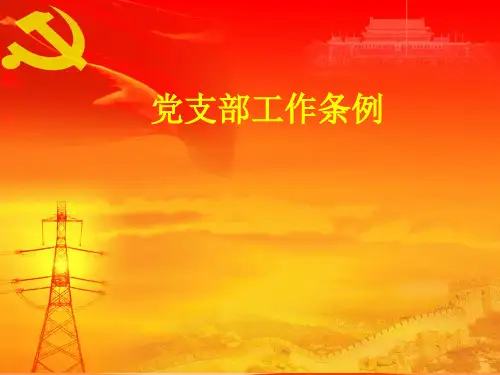 党支部工作条例资料