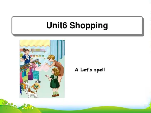 pep(人教)四年级英语下册 Unit 6 Shopping A Let's spell 优质课件