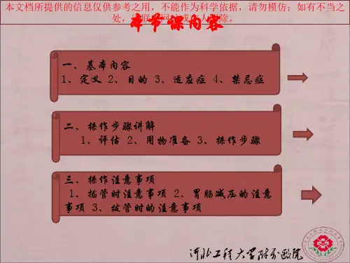 胃肠减压汇总讲解培训课件