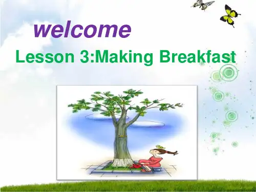 冀教版六年级英语上册《lesson3 Making breakfast》优质课课件