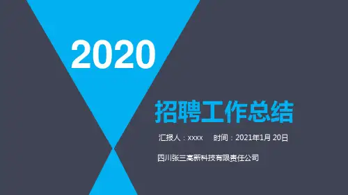 【招聘汇报】招聘总结汇报PPT模板