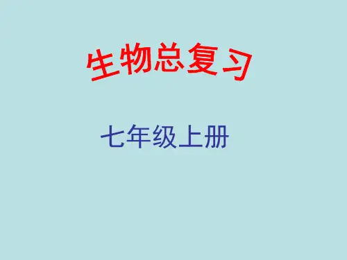 北师大版生物七年级上册第1单元第1章生命的世界  复习课件(共19张PPT)