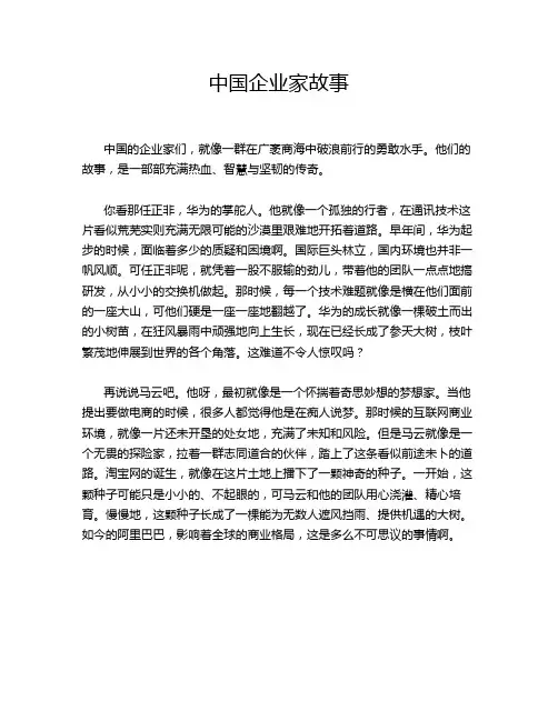 中国企业家故事