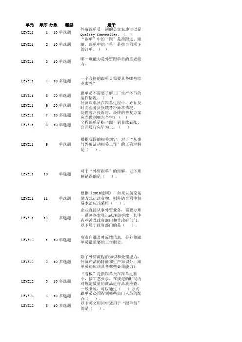 SimOS专项练习题库(有答案)