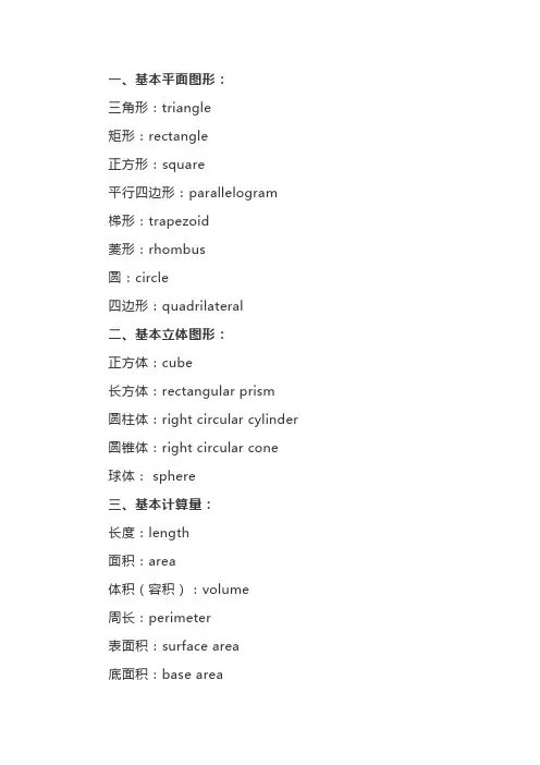 ALEVEL数学词汇