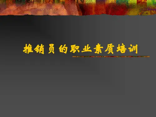 推销员的职业素质培训教材PPT(31张)