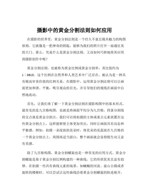 摄影中的黄金分割法则如何应用