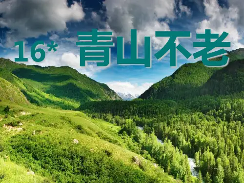 人教版小学语文六年级上册《青山不老》PPT课件