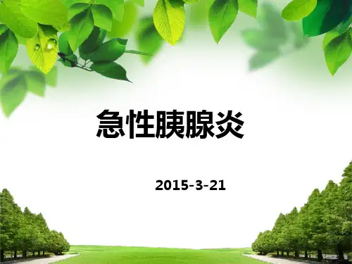 急性胰腺炎的治疗( ()ppt课件