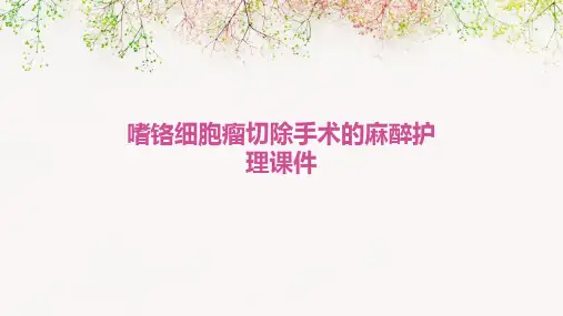 嗜铬细胞瘤切除手术的麻醉护理课件