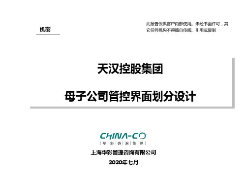 集团母子公司管控界面划分设计