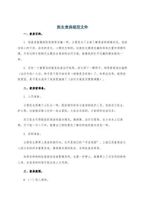 医生查房规范文件