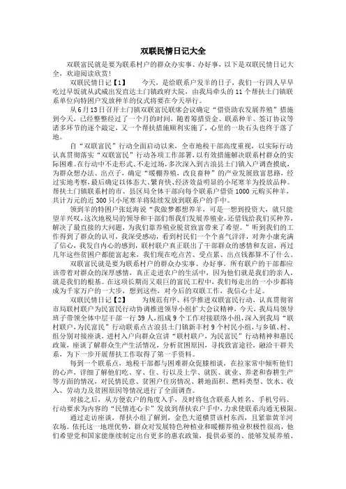 双联民情日记大全