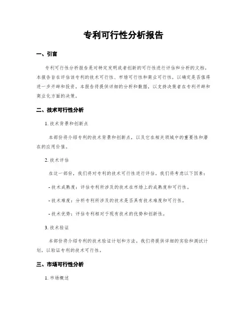 专利可行性分析报告