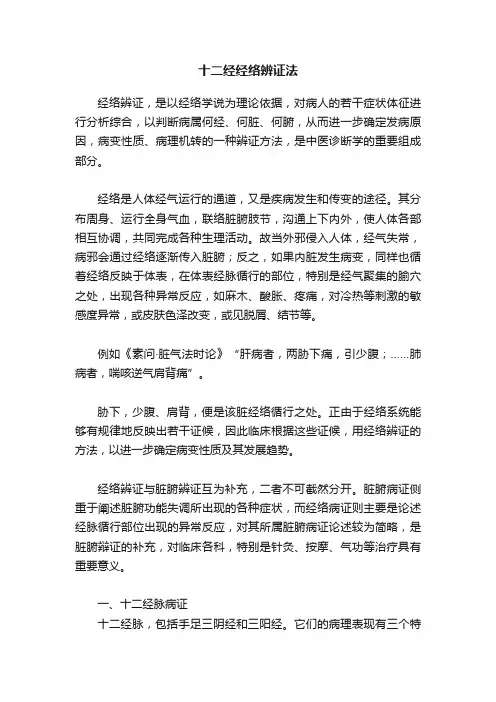 十二经经络辨证法
