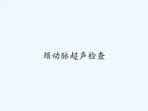 颈动脉超声检查-PPT