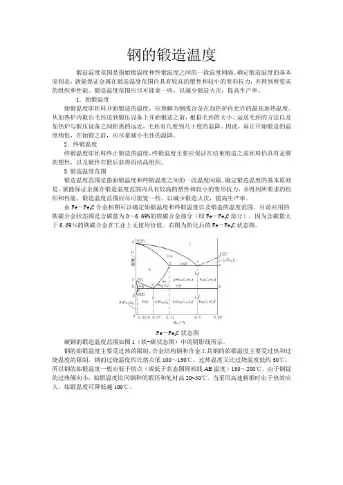钢的锻造温度