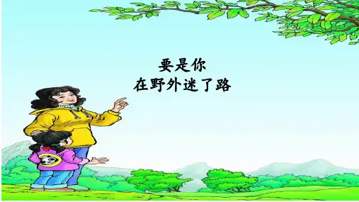 部编版语文二年级下册第17课《要是你在野外迷了路》课件