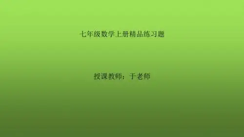七年级数学上册精品复习练习题(第一章有理数 第二章整式)