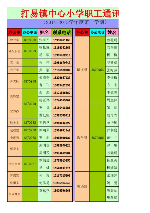 打易小学职工通讯录 (1)